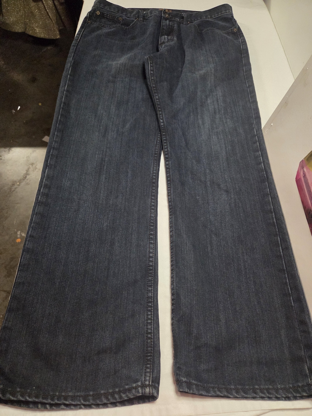 Perry Ellis Men's Dark Blue Bootcut Jeans